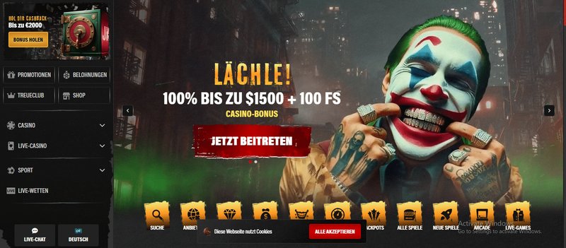 Jokery Casino - Online Glücksspiel mit grossem No Deposit Bonus in Deutschland - overview
